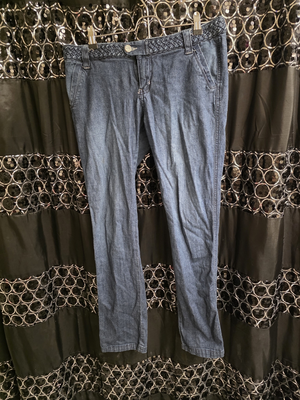 Tyte Jeans Dark Blue Boot-Cut Jeans with Braided Waistband